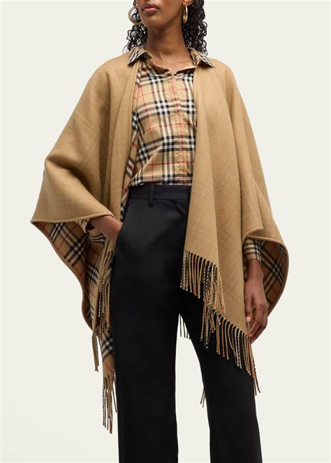 burberry charlotte check-to-solid wool cape camel|Burberry Charlotte Check.